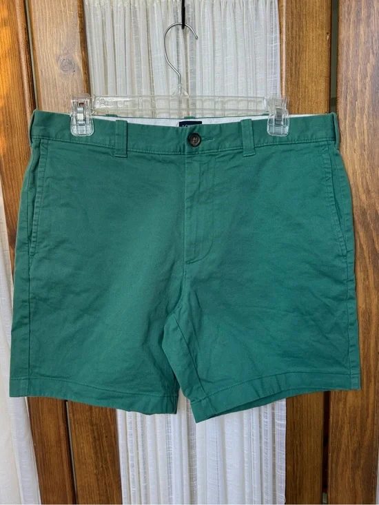 J. Crew Men's 7” Inseam Teal Green Flat Front Chino Shorts