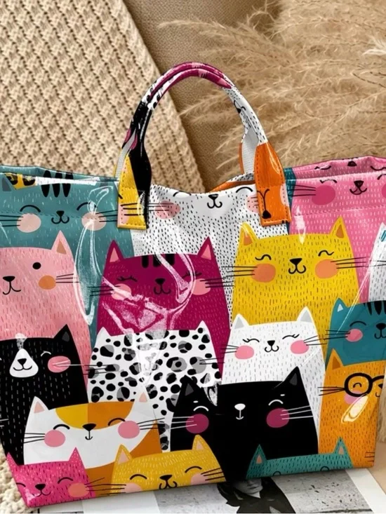 CATS, CATS AND MORE CATS #2! PVC Tote ~by GECKO