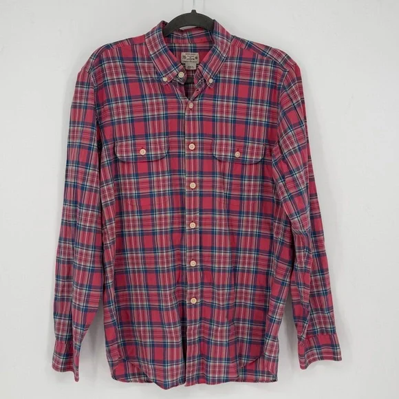 J. Crew Preppy Plaid Button Up Collared Shirt