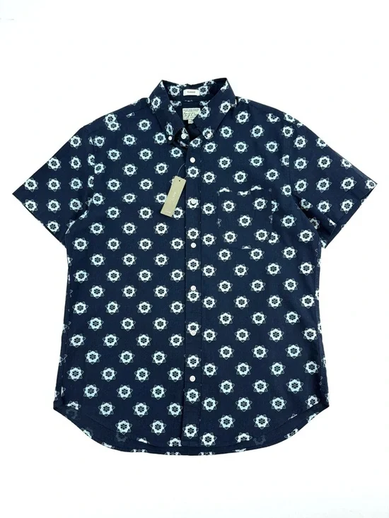 J. Crew Short-sleeve Stretch Secret Wash Cotton Poplin Shirt in Floral