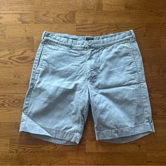 J.Crew Gramercy Shorts 33 Chino Pockets Gray Stone Poplin Cotton Twill 9