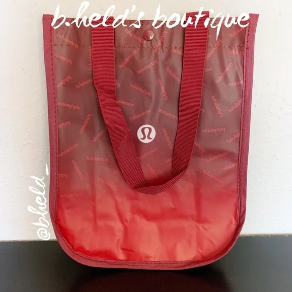 lululemon Limited Edition Red Ombré Small Tote Bag New NWOT