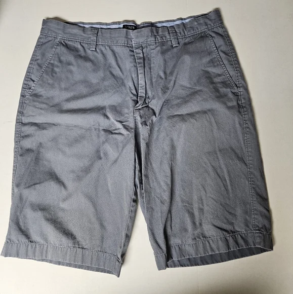 Men's Gray Flat‎ Front Shorts J Crew 34W