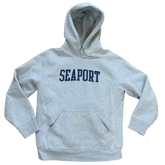 J.Crew Heritage 14 oz. Fleece Seaport Graphic Hoodie Sweatshirt Size Large