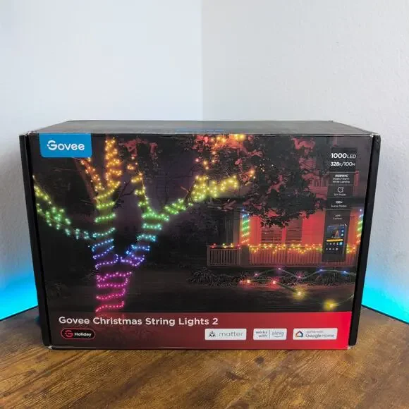 Govee Christmas String Lights 2 RGBWIC 1000 LED 328 ft Smart App Alexa Google