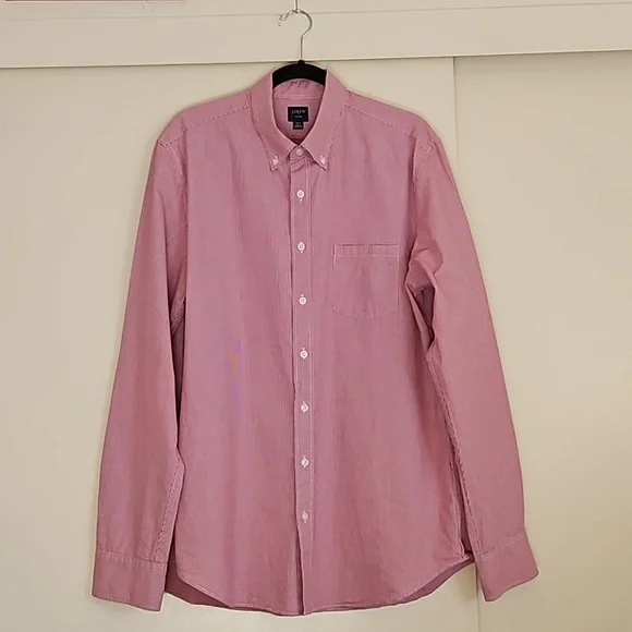 J.crew Flex Gingham Buttons Down Shirt Long Sleeves Size XLarge Tall