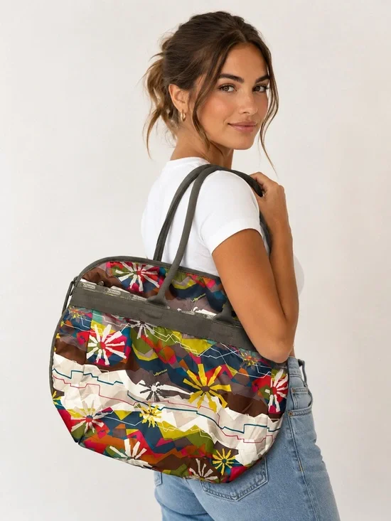 Lesportsac Colorful Floral Pattern Travel‎ Tote Bag