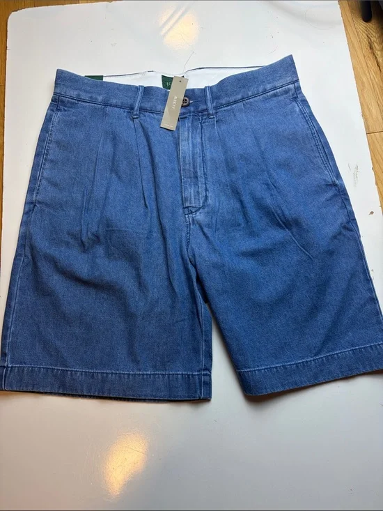 J Crew Blue Chambray Pleated Relaxed Oarsman 8