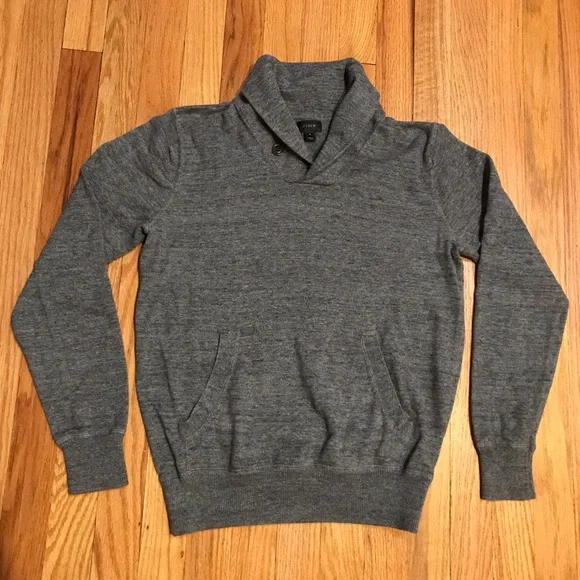 J. Crew Men's Gray Shawl Collar Sweater Small
