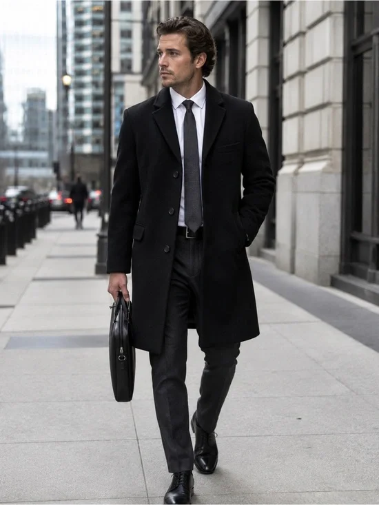 J.Crew Westbourne Topcoat – Size Small – 95% Wool / 5% Cashmere Business Coat