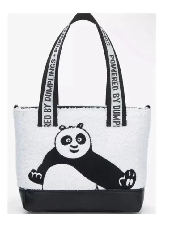 Loungefly Kung Fu Panda Po Tote Bag Sherpa Handbag Crossbody Convertible NWT