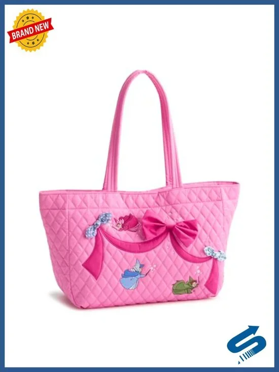 Vera Bradley Reversible Premium Cotton Small Tote with Zipper