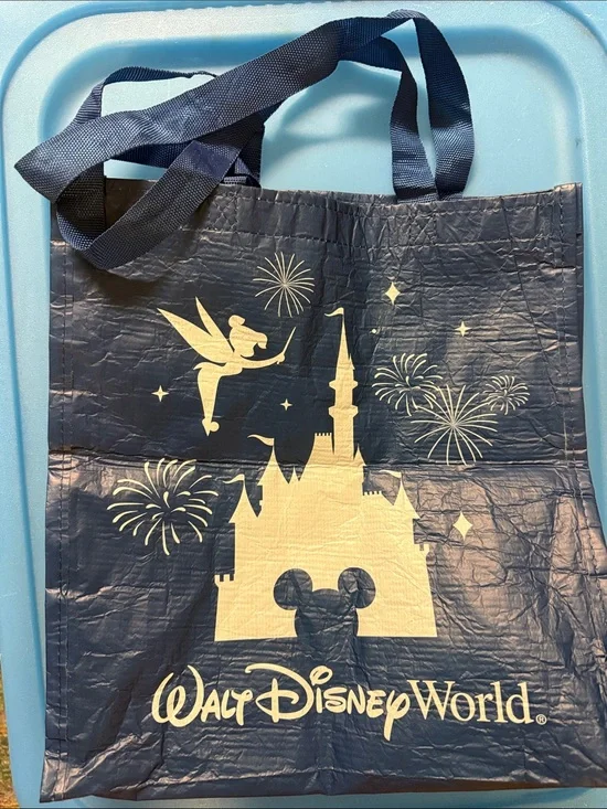 Disneyland Resort/walt Disney World Navy & White reusable Tote Bag 14 x 13 x 9