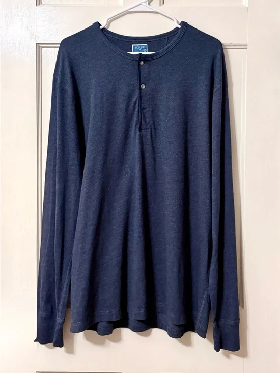 J.Crew Men’s Dark Navy Long-Sleeve Henley