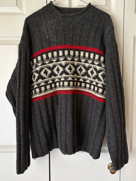 J Crew | Vintage Oarsman roll-neck Norwegian wool knit sweater. Medium
