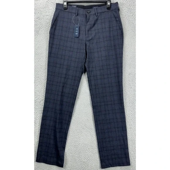 J Crew Thompson Golf Dress Pants Mens 29X32 Grey Check Performance Suit NEW Q49