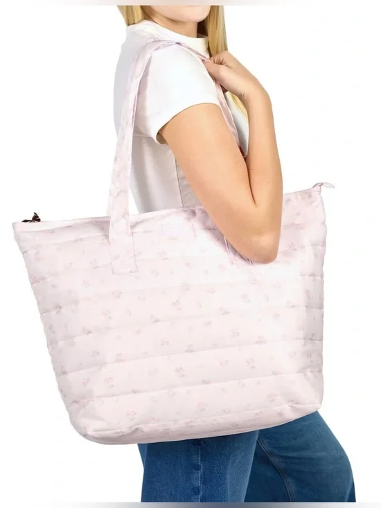 LoveShackFancy Target - Yoobi Blooming Heirloom Ditsy Quilted Tote Ballet Bloom