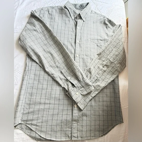 Men's Black and White Checkered Shirt