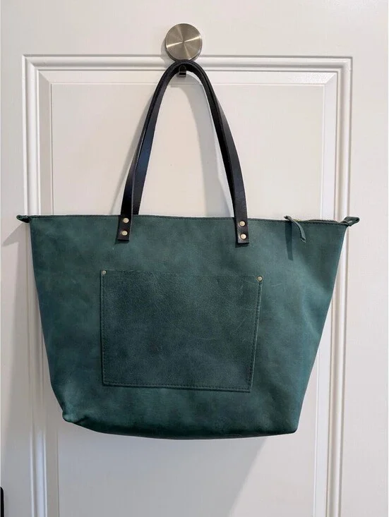 Oversized Leather Tote Bag Portland Leather Goods Zippered