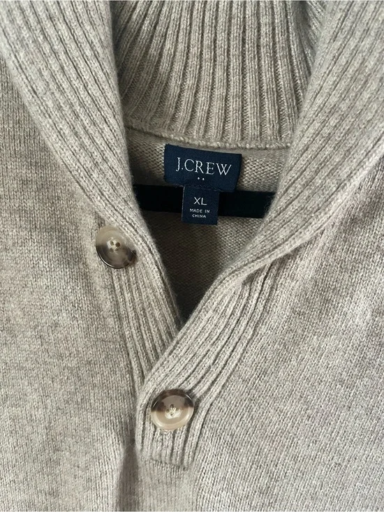 J. Crew Men’s Shawl Collar Cardigan - Heather Taupe