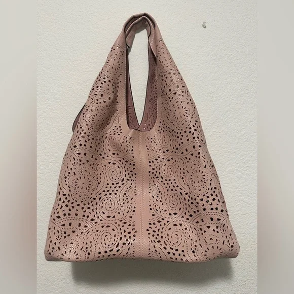 Pink Laser-Cut Tote Bag