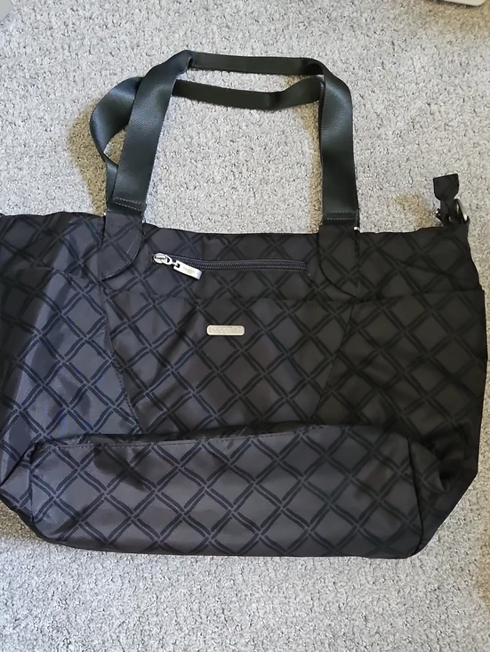 Black Quilted Tote Bag - Women's Shoulder Bag