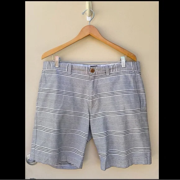 J.Crew Men's Gramercy Chino Shorts, Navy Stripe Size 36W