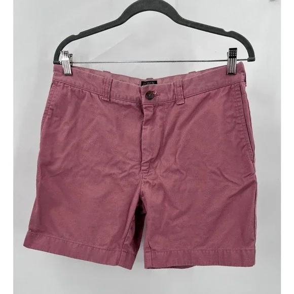 J. Crew Men's 32W Reade Shorts Pink Red Everyday Chino Walking Beach Summer
