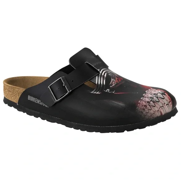 NEW!! Boys Birkenstock Boston Kylo Ren Clog Black/Red Size 8N US/ 26EU