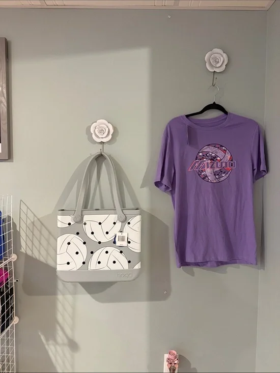 NWT Baby Bogg Bag Volleyball Print Gray & White Tote