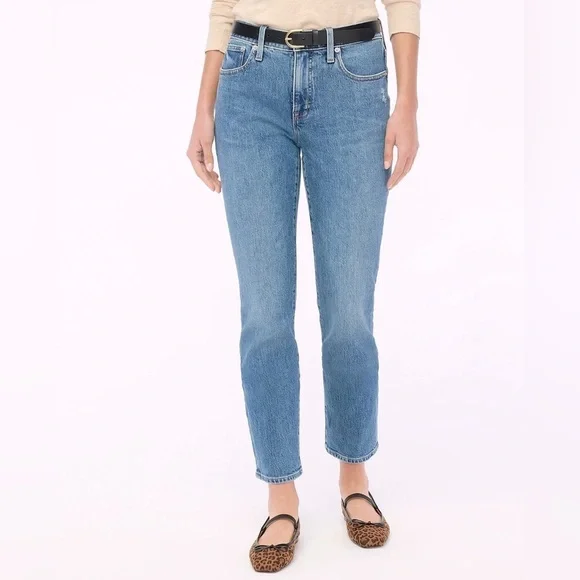 J. Crew Slim Boyfriend High-Waisted Blue‎ Denim Ankle Jeans Women’s Sz 29