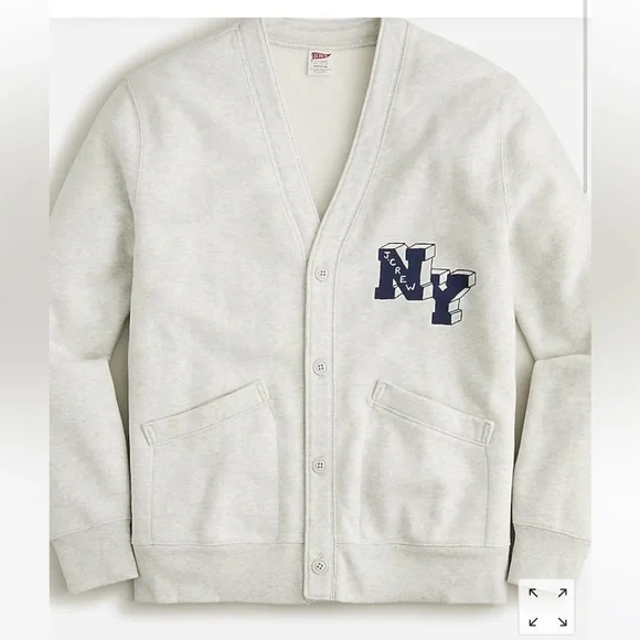 NWT - J. Crew Heritage Fleece Cardigan - Large