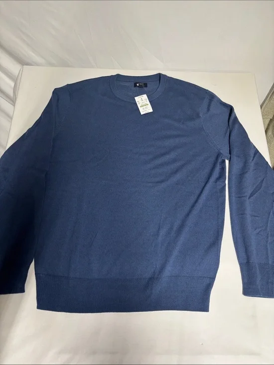 J.Crew Merino Blend Blue Crewneck Sweater Men's Medium