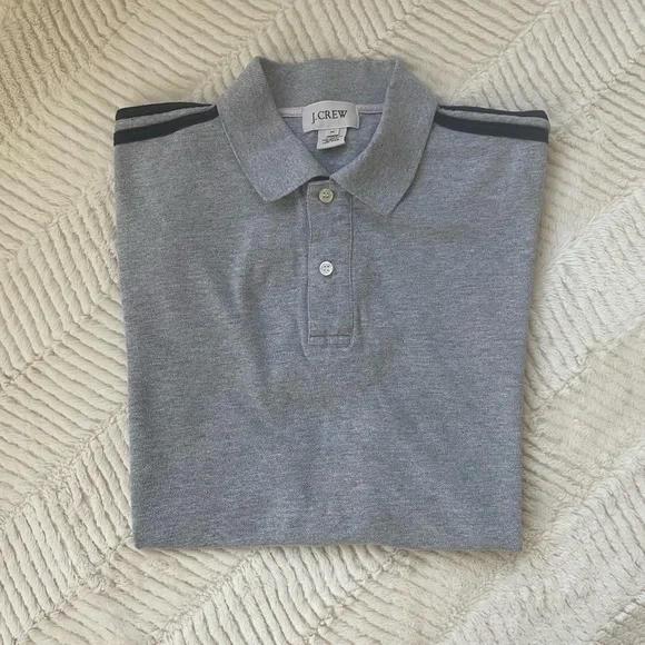 JCREW Short Sleeve Polo Shirt - size medium grey