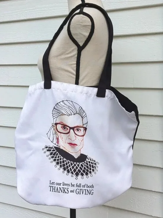 Ruth Bader Ginsberg Book Tote | RBG Canvas Tote Bag