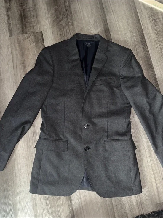 J.Crew Ludlow Loro Piana Super 120's Wool Gray Sport Coat Blazer Jacket Mens 36R