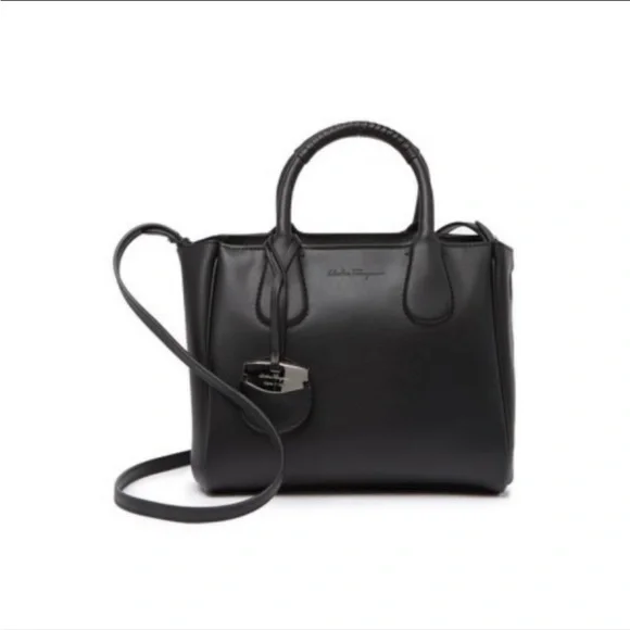 Salvatore Ferragamo Royal Double Mini Leather Tote Bag
