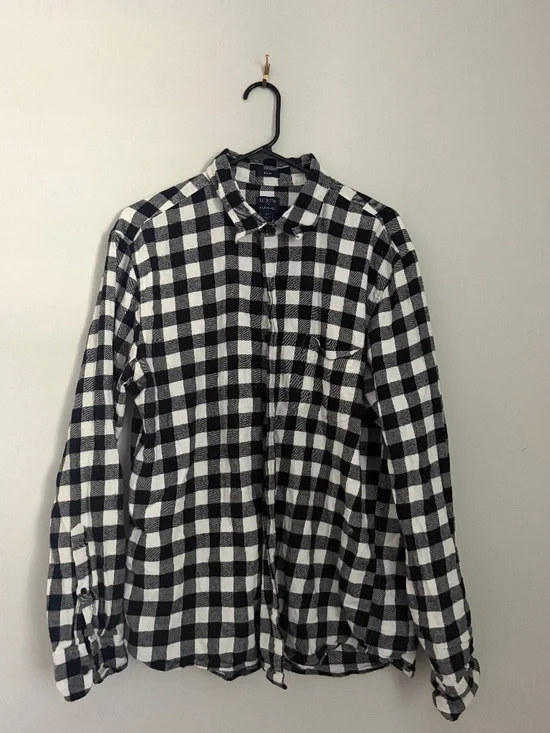 J Crew Slim Fit Men's Flannel Long Sleeve - XL - Buffalo Check