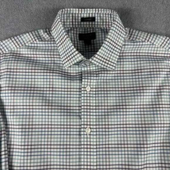 J Crew Ludlow Classic Fit Dress Shirt Mens 16 33 Check Stretch Long Sleeve