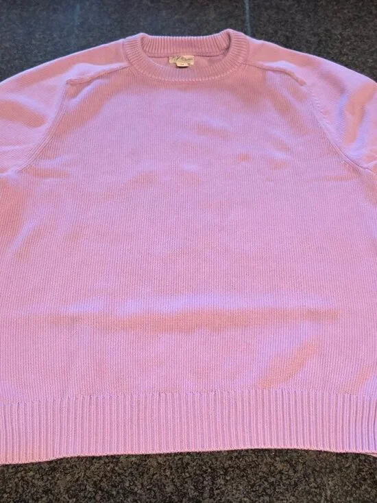 J.Crew Men's Marled Cotton Crewneck Sweater / Medium / Light Purple / BL820