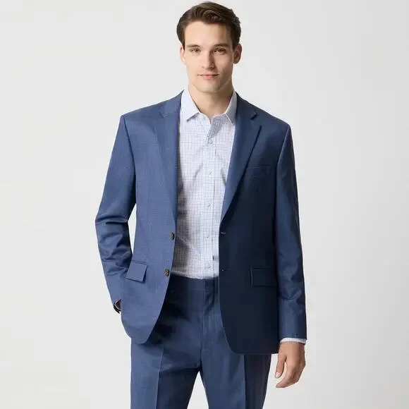 NWT J Crew Factory Classic-fit Thompson Worsted Wool Suit Jacket Blue Size 40/S