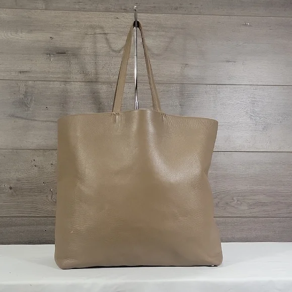 Theory Taupe Soft Leather Tote Bag