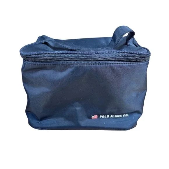 Polo‎ Jeans Co. Ralph Lauren Lunch Cooler Bag Navy Insulated Zip Top Handle