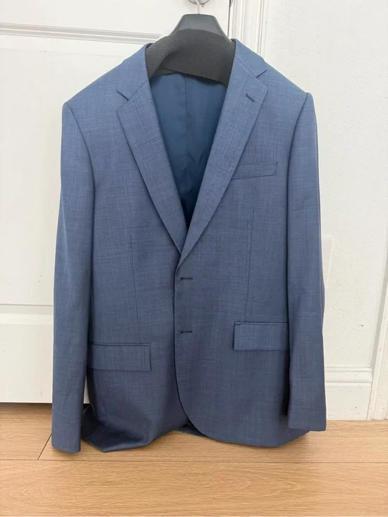 J. Crew Men's Slate Blue Two-Button Suit Jacket