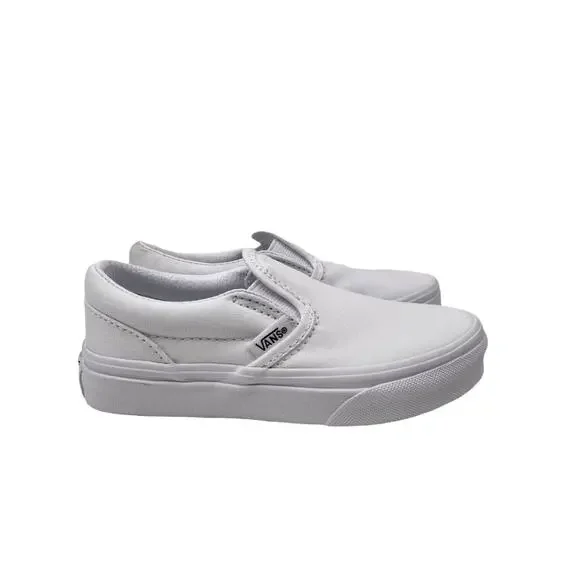 Vans Boys Classic Slip-On (/YTH) - True White - 2 Youth