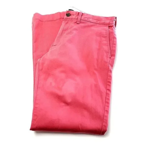 DAMAGED J Crew Mercantile Flex‎ Cotton Chino Pants Slim 31/29 Pink Low Rise Flat