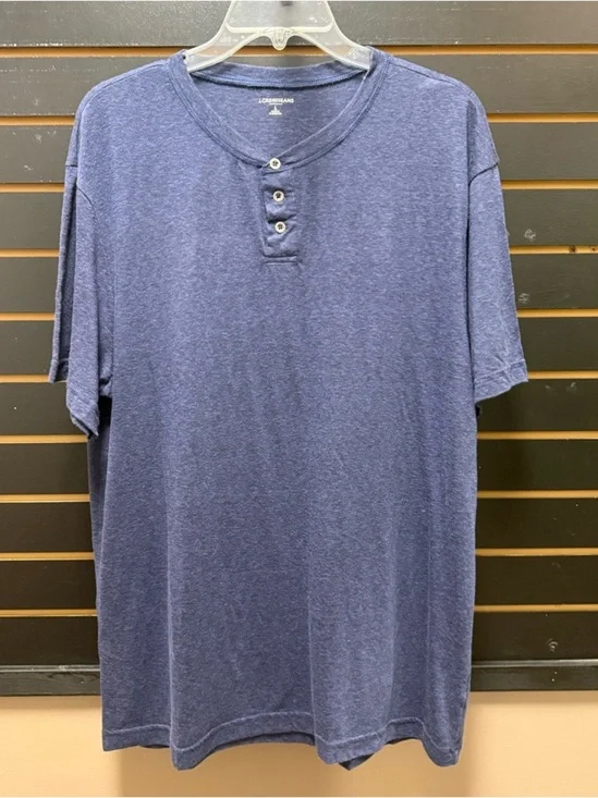 NWT J.Crew Jeans Navy Henley T Shirt Short Sleeve Men Size L Casual Basic