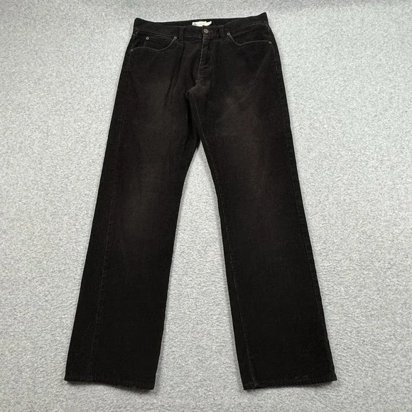 J. Crew Dark Brown Corduroy Pants Mens 33x32 VTG‎ Style Classic Casual Grunge