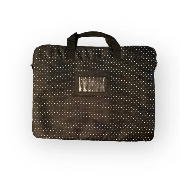 Murval Polka Dot Black n White laptop Bag