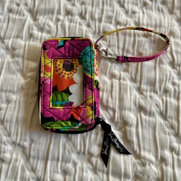 WOMENS VERA BRADLEY VA VA‎ BLOOM PATTERN IPHONE SMARTPHONE WRISTLET ZIP WALLET